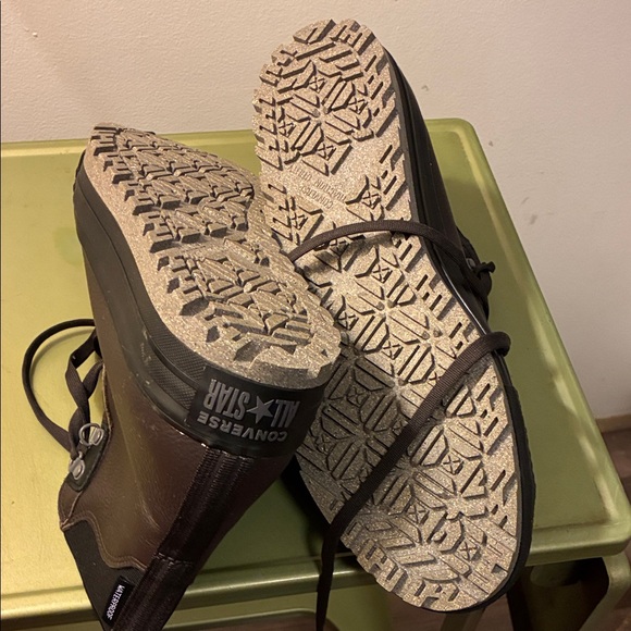 Men's Brown Leather Converse All Stars - Picture 3 of 12